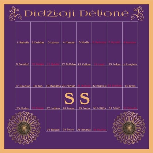 Lenormand kortų “Didžiosios Dėlionės” – Geltona Mandala - Ezoterinės prekės