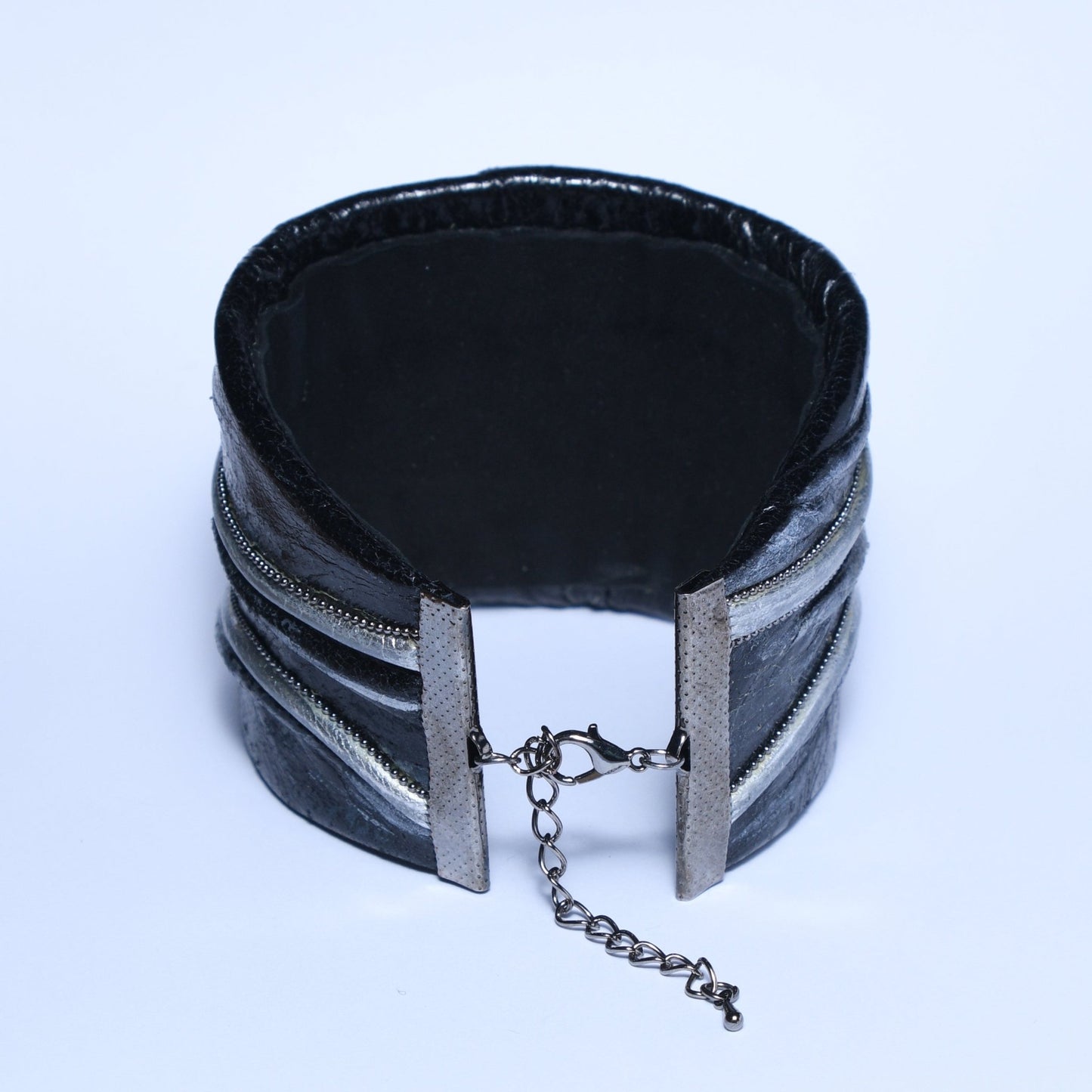 Odinė apyrankė su Labradoritu "Drakono Akis" - Rankų darbo gaminiai