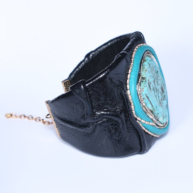 Odinė apyrankė su Magnezitu - Rankų darbo gaminiai