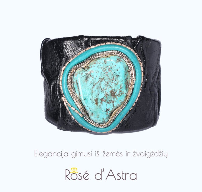 Odinė apyrankė su Magnezitu - Rankų darbo gaminiai