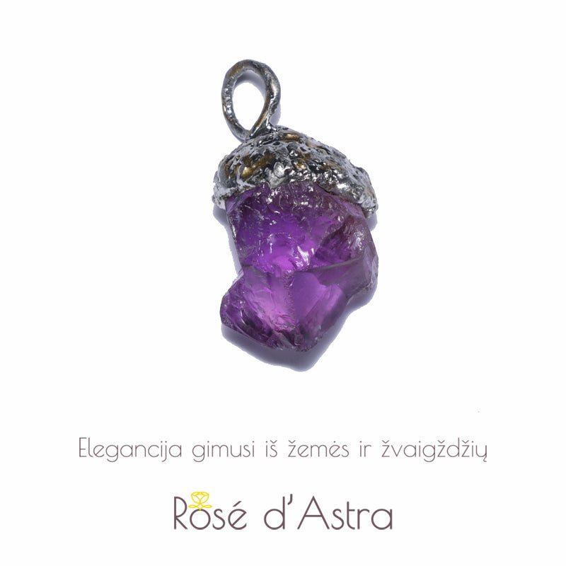 Pakabukas su Ametistu “Mažasis Sargybinis" - Rankų darbo gaminiai