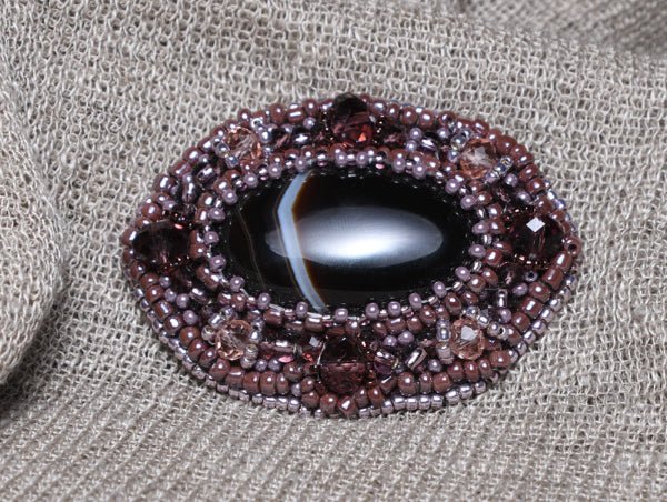 Sagė su Agatu „Šilta Naktis“ - Rankų darbo gaminiai