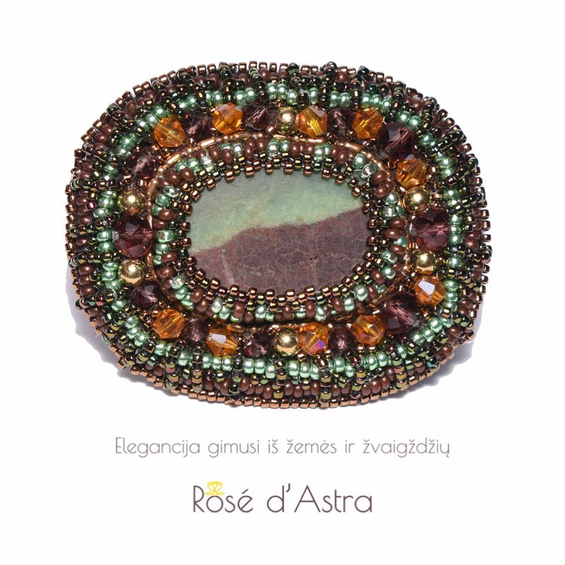 Sagė su Chrizoprazu "Ant Žemės Delno" - Rankų darbo gaminiai