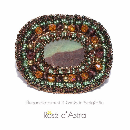 Sagė su Chrizoprazu "Ant Žemės Delno" - Rankų darbo gaminiai